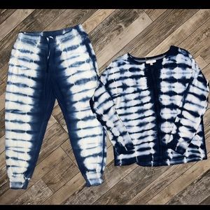 New Directions New Tie Dye Joggers Sweater Set